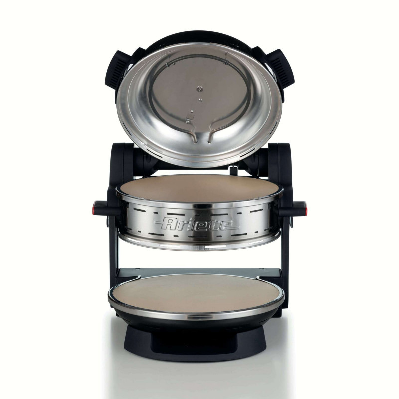 Διπλός φούρνος πίτσας Ariete PIZZERIA 0927/01, 2300W, 32 cm, 2 θερμοστάτες έως 400C, 5 επίπεδα, 2 πλάκες πέτρας, αντικολλητική επίστρωση, Μαύρο