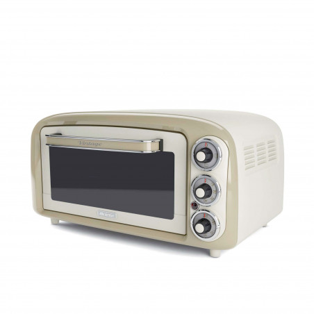 Ηλεκτρικός φούρνος Ariete VINTAGE 0979/03, 1380 W, 18 l, 3 λειτουργίες, Μέχρι 230C, Διπλό θερμικό τζάμι, Χρονοδιακόπτης 60 λεπτά, Λευκό/Μπεζ