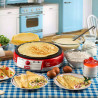Παρασκευαστής τηγανιτών Ariete PARTY TIME 0202/00, 1000W, Αντικολλητική επίστρωση, Εύκολος καθαρισμός, Ένδειξη ετοιμότητας, Κόκκινο