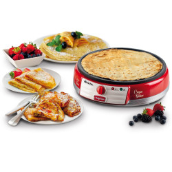 Παρασκευαστής τηγανιτών Ariete PARTY TIME 0202/00, 1000W, Αντικολλητική επίστρωση, Εύκολος καθαρισμός, Ένδειξη ετοιμότητας, Κόκκινο