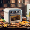 Φριτέζα-φούρνος ζεστού αέρα Ariete VINTAGE 4632/05, 1400W, 16 l, Μέχρι 230C, Χρονοδιακόπτης 60 min, Περιστρεφόμενο καλάθι, Λευκό/Μπλε