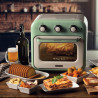 Φριτέζα-φούρνος ζεστού αέρα Ariete VINTAGE 4632/04, 1400W, 16 l, Μέχρι 230C, Χρονοδιακόπτης 60 min, Περιστρεφόμενο καλάθι, Λευκό/Πράσινο
