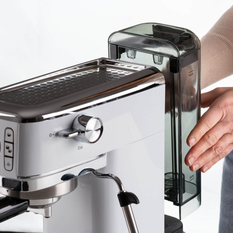 Καφετιέρα Ariete ESPRESSO SLIM MODERNA 1381/14, 1300W, 15 bar, 1.1 l, Ground και ESE, Λευκό