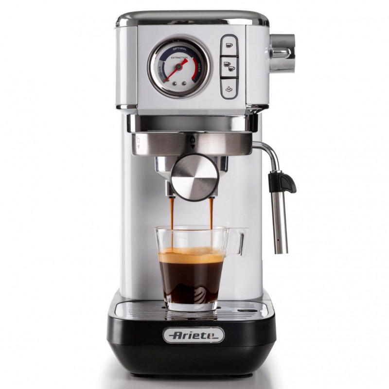 Καφετιέρα Ariete ESPRESSO SLIM MODERNA 1381/14, 1300W, 15 bar, 1.1 l, Ground και ESE, Λευκό