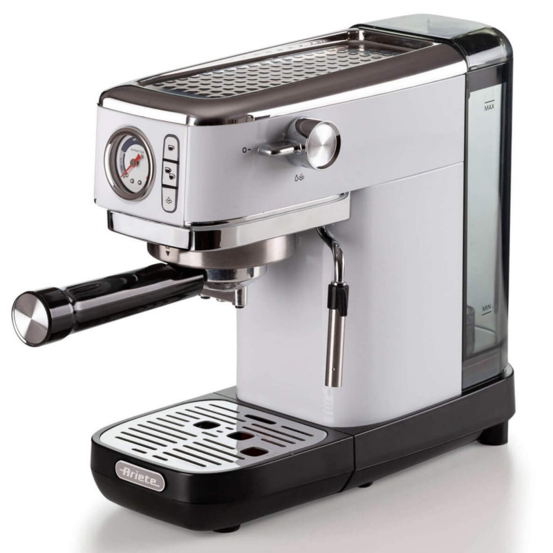 Καφετιέρα Ariete ESPRESSO SLIM MODERNA 1381/14, 1300W, 15 bar, 1.1 l, Ground και ESE, Λευκό