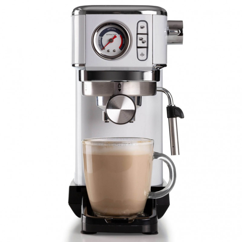 Καφετιέρα Ariete ESPRESSO SLIM MODERNA 1381/14, 1300W, 15 bar, 1.1 l, Ground και ESE, Λευκό