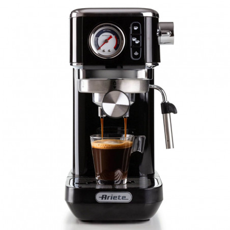 Καφετιέρα Ariete ESPRESSO SLIM MODERNA 1381/32, 1300W, 15 bar, 1.1 l, αλεσμένος και ESE, Μαύρο