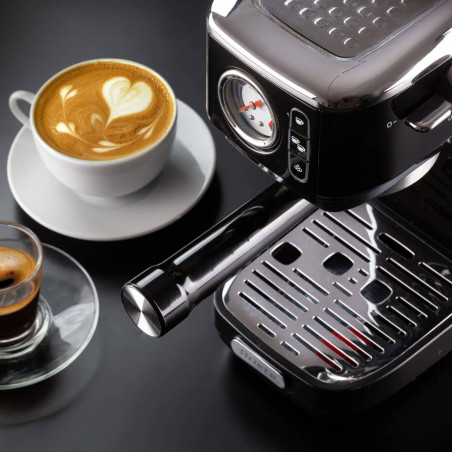 Καφετιέρα Ariete ESPRESSO SLIM MODERNA 1381/32, 1300W, 15 bar, 1.1 l, αλεσμένος και ESE, Μαύρο