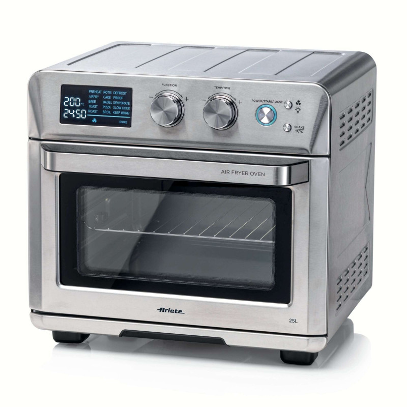 Φριτέζα-φούρνος ζεστού αέρα Ariete 4629/11, 1700W, 25 l, 15 προγράμματα, Μέχρι 230C, Ψηφιακή οθόνη, Περιστρεφόμενο καλάθι, Inox