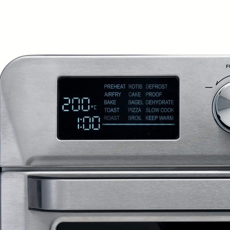 Φριτέζα-φούρνος ζεστού αέρα Ariete 4629/11, 1700W, 25 l, 15 προγράμματα, Μέχρι 230C, Ψηφιακή οθόνη, Περιστρεφόμενο καλάθι, Inox