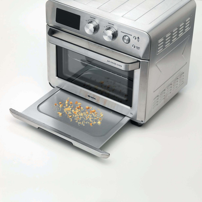 Φριτέζα-φούρνος ζεστού αέρα Ariete 4629/11, 1700W, 25 l, 15 προγράμματα, Μέχρι 230C, Ψηφιακή οθόνη, Περιστρεφόμενο καλάθι, Inox