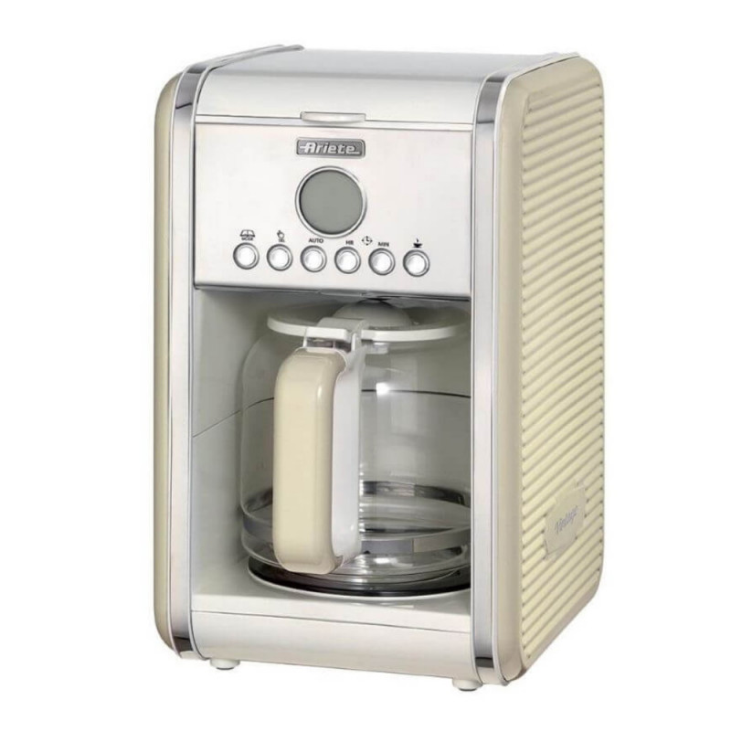 Καφετιέρα Ariete VINTAGE AMERICANO 1342/03, 960W, 2.1 l, Χρονοδιακόπτης, Προγραμματισμός, Παύση, Σύστημα προστασίας από στάξιμο, Μπεζ