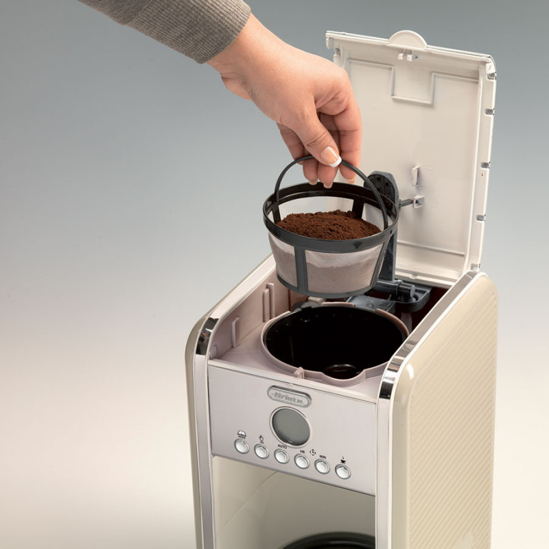 Καφετιέρα Ariete VINTAGE AMERICANO 1342/03, 960W, 2.1 l, Χρονοδιακόπτης, Προγραμματισμός, Παύση, Σύστημα προστασίας από στάξιμο, Μπεζ