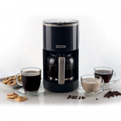Καφετιέρα φίλτρου Ariete BREAKFAST 1394/00, 12 φλιτζάνια, 0.600l, παράθυρο στάθμης νερού, Σκούρο γκρι
