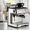 Μηχανή εσπρέσο Ariete ESPRESSO METAL 1313/10, 1600W, 15 bar, 2 l, Ενσωματωμένος μύλος καφέ με 11 ρυθμίσεις, Μανόμετρο, Inox