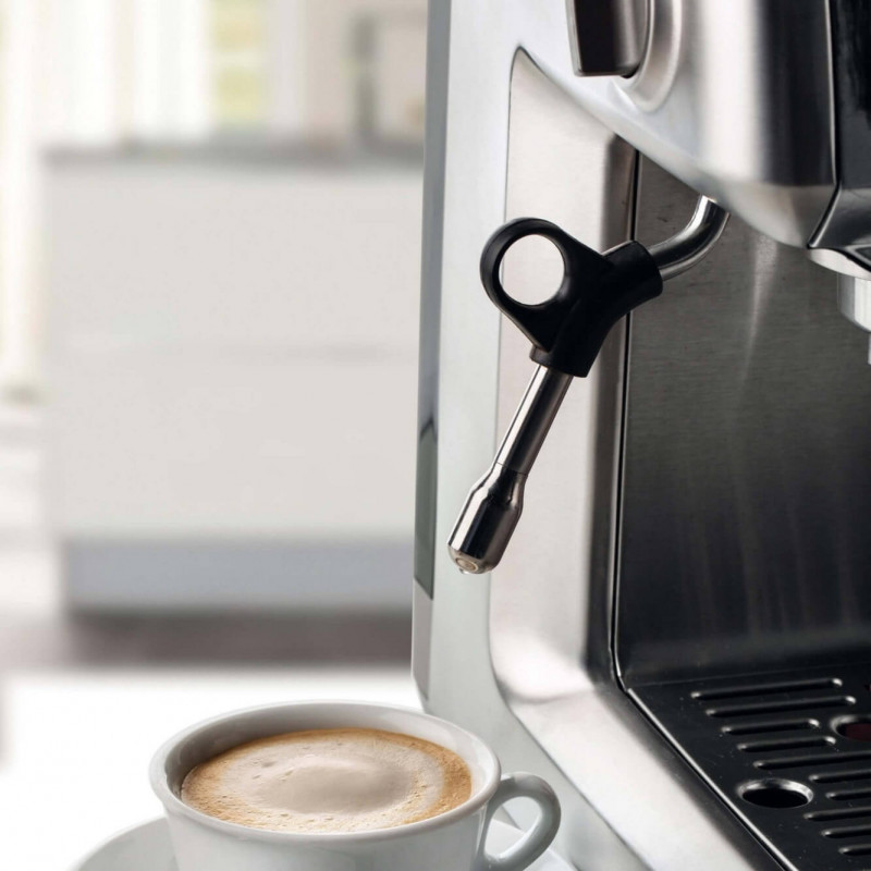 Μηχανή εσπρέσο Ariete ESPRESSO METAL 1313/10, 1600W, 15 bar, 2 l, Ενσωματωμένος μύλος καφέ με 11 ρυθμίσεις, Μανόμετρο, Inox