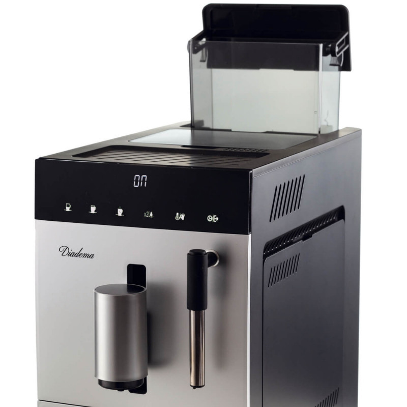 Καφετιέρα Ariete Diadema Automatica 1452/01, 1350W, 19 bar, Touch display, Ατμομάγειρας, Ασημί