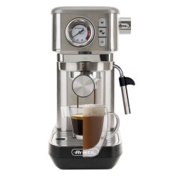 Καφετιέρα Ariete ESPRESSO METAL SLIM 1381/10, 1300W, 15 bar, 1.1 l, μανόμετρο, Inox