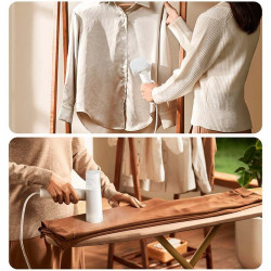 Σίδερο ατμού Xiaomi BHR8269EU, 1300W, 160 ml, Πτυσσόμενο, Κάθετο και οριζόντιο σιδέρωμα, Κεραμική επίστρωση, Λευκό