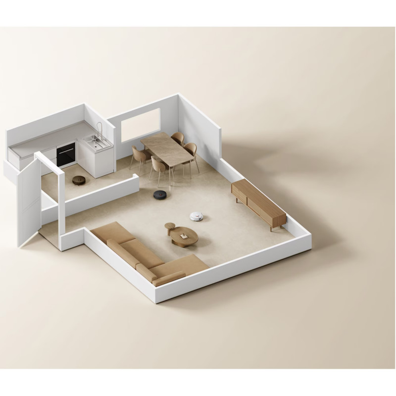 Ρομποτική ηλεκτρική σκούπα Xiaomi S20 BHR8629EU, 45W, 3200mAh, 5000Pa, Δοχείο σκόνης 400 ml, Δοχείο νερού 270 ml, Πλοήγηση με λέιζερ LDS, Λευκό