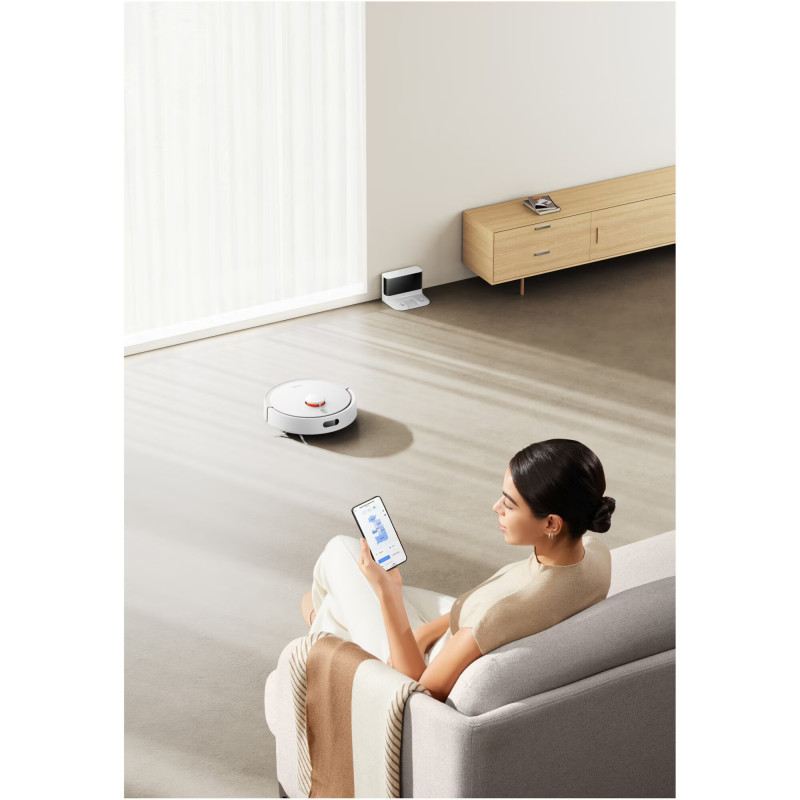 Ρομποτική ηλεκτρική σκούπα Xiaomi S20 BHR8629EU, 45W, 3200mAh, 5000Pa, Δοχείο σκόνης 400 ml, Δοχείο νερού 270 ml, Πλοήγηση με λέιζερ LDS, Λευκό