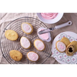 Σετ πασχαλινών διακοσμήσεων Dr.Oetker 1879, 5 τεμάχια, 4 διακοσμήσεις, 1 καλούπι, Ανοξείδωτο ατσάλι, Ασημί