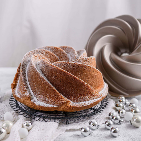 Dr.Oetker Twist Baking Mould 2552, 22 cm, Στρογγυλό, Χυτό αλουμίνιο, Ασημί