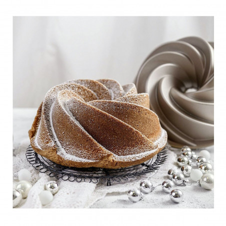 Dr.Oetker Twist Baking Mould 2552, 22 cm, Στρογγυλό, Χυτό αλουμίνιο, Ασημί