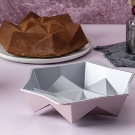 Dr.Oetker Origami 2556, 28 cm, Καλούπι Origami, Χυτό αλουμίνιο, Ροζ χρυσό