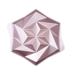Dr.Oetker Origami 2556, 28 cm, Καλούπι Origami, Χυτό αλουμίνιο, Ροζ χρυσό