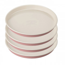 Σετ 4 Dr.Oetker Retro 4654 φόρμες για κέικ, 17x3 cm, Αντικολλητική επίστρωση, Ανθρακούχος χάλυβας, Ροζ