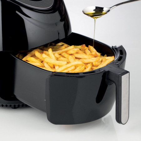 Φριτέζα ζεστού αέρα Ariete AIRY FRYER XXL 4618/00, 1800W, 5,5 l, 7 προγράμματα, Χρονοδιακόπτης, Οθόνη αφής LCD, Μαύρο