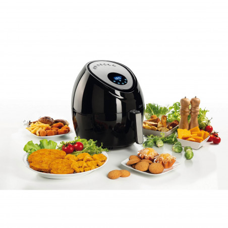 Φριτέζα ζεστού αέρα Ariete AIRY FRYER XXL 4618/00, 1800W, 5,5 l, 7 προγράμματα, Χρονοδιακόπτης, Οθόνη αφής LCD, Μαύρο