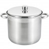 Κατσαρόλα Rosberg R51211B24S, 24x20 cm, 9 l, Μεταλλικό καπάκι, Επαγωγική, Ανοξείδωτο ατσάλι