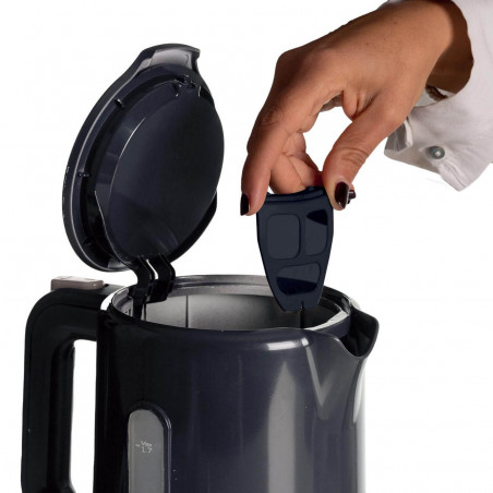 Ηλεκτρικός βραστήρας Ariete BREAKFAST 2846/00, 2200W, 1.7 l, Αυτόματη διακοπή λειτουργίας, Αφαιρούμενο φίλτρο, Σκούρο γκρι