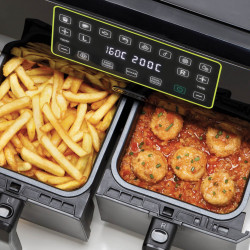 Ariete DUAL 4623/00, 1700W, 8 l, 8 προγράμματα, 35-200C, Sync, LCD οθόνη αφής, Μαύρο