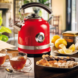 Ηλεκτρικός βραστήρας Ariete MODERNA 2854/00, 2000W, 1.7 l, Θερμόμετρο, ασύρματη βάση 360C, Αφαιρούμενο φίλτρο, Κόκκινο