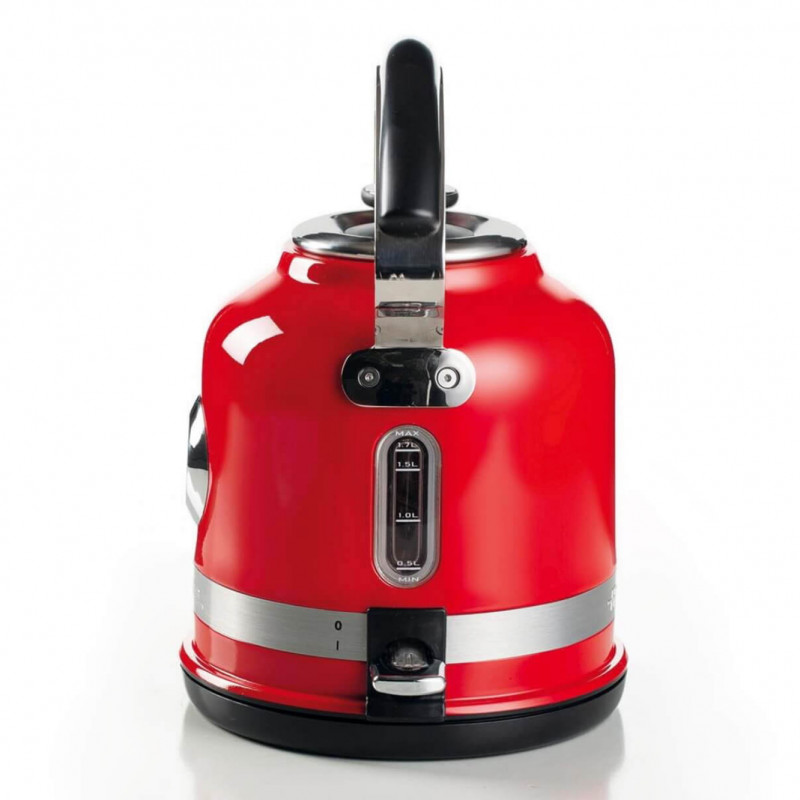 Ηλεκτρικός βραστήρας Ariete MODERNA 2854/00, 2000W, 1.7 l, Θερμόμετρο, ασύρματη βάση 360C, Αφαιρούμενο φίλτρο, Κόκκινο