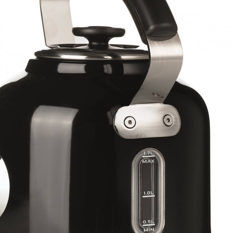 Ηλεκτρικός βραστήρας Ariete MODERNA 2854/02, 2000W, 1.7 l, Θερμόμετρο, ασύρματη βάση 360C, Αφαιρούμενο φίλτρο, Μαύρο