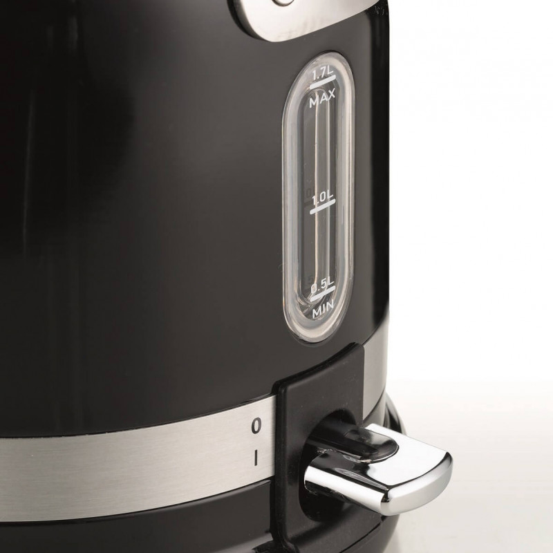 Ηλεκτρικός βραστήρας Ariete MODERNA 2854/02, 2000W, 1.7 l, Θερμόμετρο, ασύρματη βάση 360C, Αφαιρούμενο φίλτρο, Μαύρο