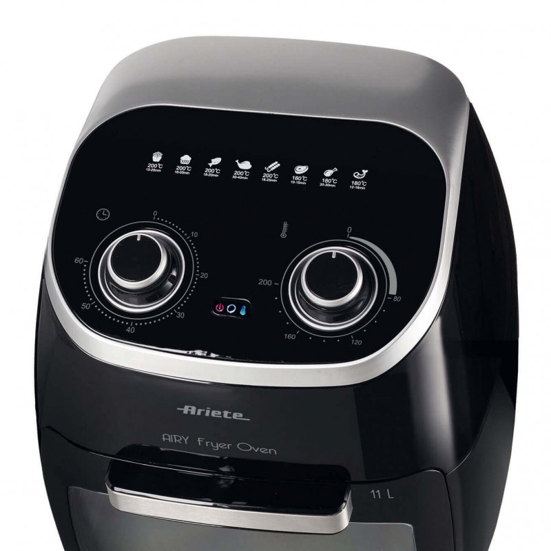 Ariete ΦΟΥΡΝΟΣ AIRY 4619/00, 2000W, 11 l, 8 προγράμματα, 80-200C, Ψησταριά, Χρονοδιακόπτης, Μαύρο