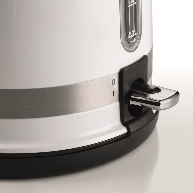 Ηλεκτρικός βραστήρας Ariete MODERNA 2854/01, 2000W, 1.7 l, Θερμόμετρο, ασύρματη βάση 360C, Αφαιρούμενο φίλτρο, Λευκό