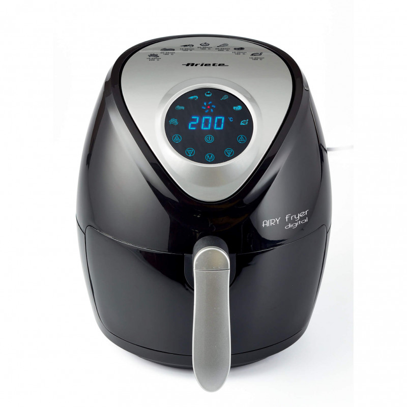 Φριτέζα ζεστού αέρα Ariete AIRY FRYER DIGITAL 4616/00, 1300W, 2.6 l, 7 προγράμματα, έως 200C, οθόνη αφής LCD, χρονοδιακόπτης, Μαύρο