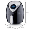Φριτέζα ζεστού αέρα Ariete AIRY FRYER DIGITAL 4616/00, 1300W, 2.6 l, 7 προγράμματα, έως 200C, οθόνη αφής LCD, χρονοδιακόπτης, Μαύρο