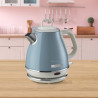 Ηλεκτρικός βραστήρας Ariete VINTAGE 2868/05, 1630W, 1 l, Μεταλλικό σώμα, Γρήγορο βράσιμο, Ασύρματη βάση, Μπλε