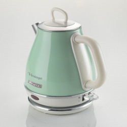 Ηλεκτρικός βραστήρας Ariete VINTAGE 2868/04, 1630W, 1 l, Μεταλλικό σώμα, Γρήγορο βράσιμο, Ασύρματη βάση, Πράσινο