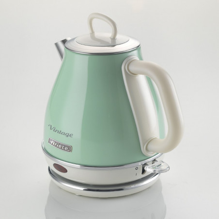 Ηλεκτρικός βραστήρας Ariete VINTAGE 2868/04, 1630W, 1 l, Μεταλλικό σώμα, Γρήγορο βράσιμο, Ασύρματη βάση, Πράσινο
