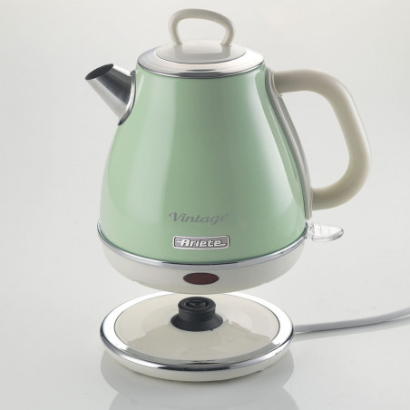 Ηλεκτρικός βραστήρας Ariete VINTAGE 2868/04, 1630W, 1 l, Μεταλλικό σώμα, Γρήγορο βράσιμο, Ασύρματη βάση, Πράσινο