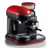 Μηχανή εσπρέσο Ariete ESPRESSO MODERNA 1318/00, 1080W, 15 bar, 0.8 l, Ενσωματωμένος μύλος καφέ, Ατμομάγειρας, Κόκκινο