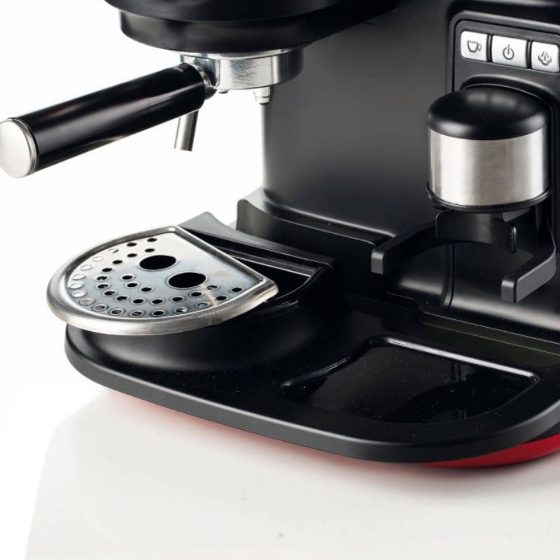 Μηχανή εσπρέσο Ariete ESPRESSO MODERNA 1318/00, 1080W, 15 bar, 0.8 l, Ενσωματωμένος μύλος καφέ, Ατμομάγειρας, Κόκκινο